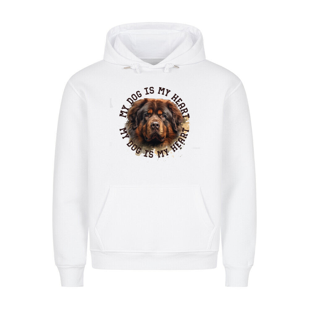 Premium Hoodie "Tibetmastiff HEART" Weiß – hunde-shirt.de