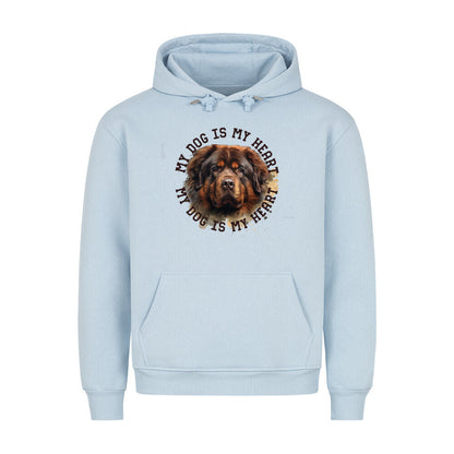 Premium Hoodie "Tibetmastiff HEART" Babyblau – hunde-shirt.de
