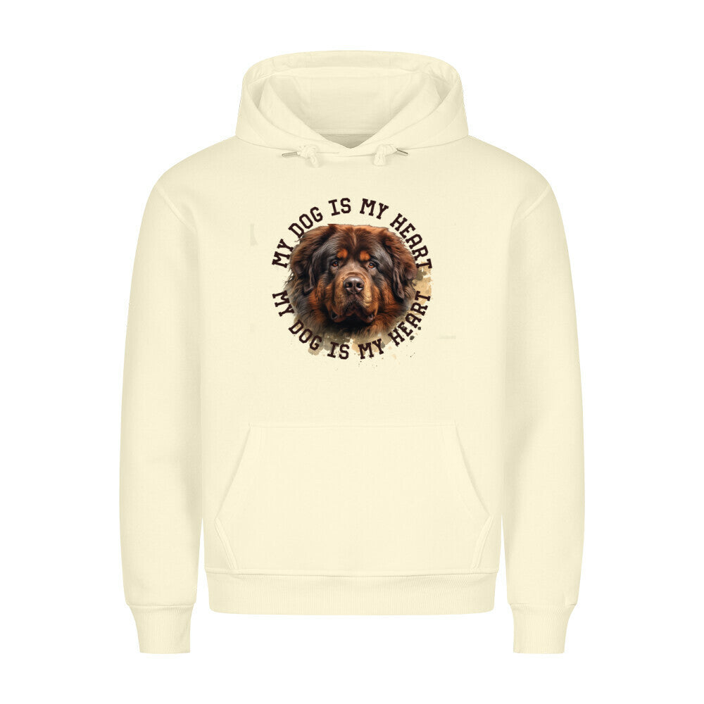 Premium Hoodie "Tibetmastiff HEART" Beige – hunde-shirt.de