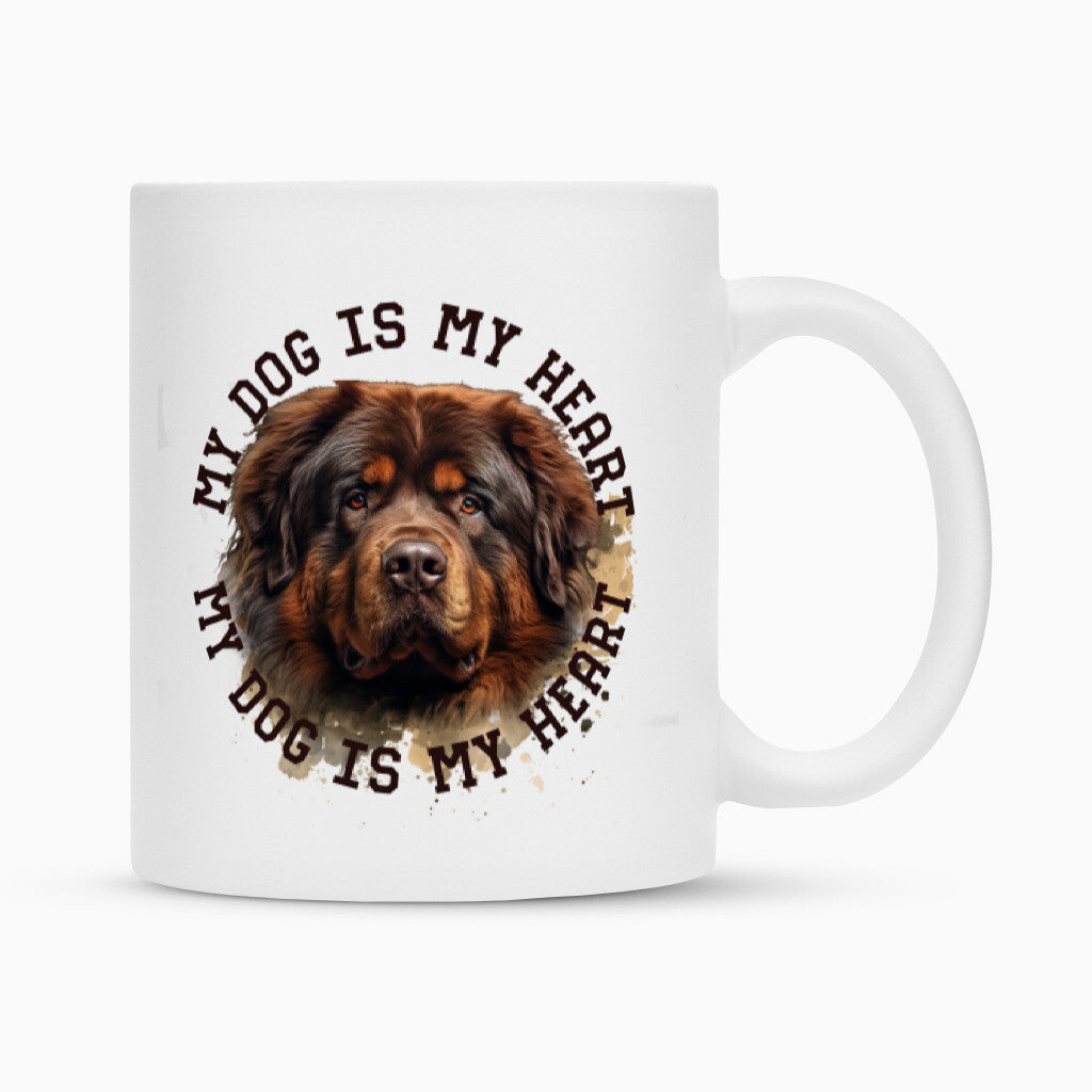Tasse "Tibetmastiff HEART" Weiß – hunde-shirt.de