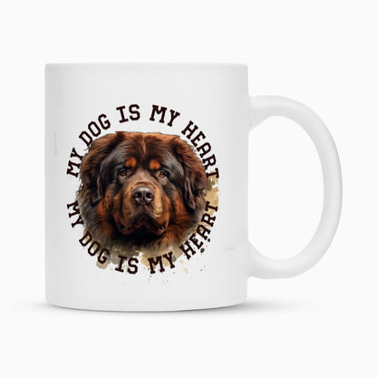 Tasse "Tibetmastiff HEART" Weiß – hunde-shirt.de