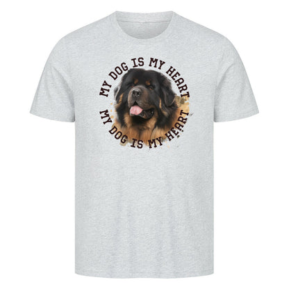 Premium T-Shirt "Do Khyi HEART" Heather Grey – hunde-shirt.de