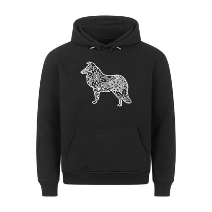 Premium Hoodie "Collie pur" Schwarz – hunde-shirt.de