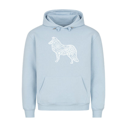 Premium Hoodie "Collie pur" Babyblau – hunde-shirt.de