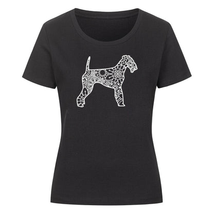 Premium Organic Damen-Shirt "Airedale Terrier pur" Schwarz – hunde-shirt.de