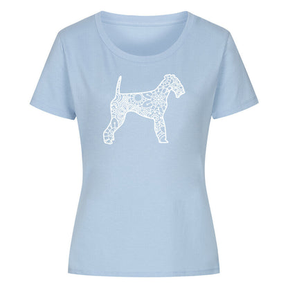 Premium Organic Damen-Shirt "Airedale Terrier pur" Sky Blue – hunde-shirt.de