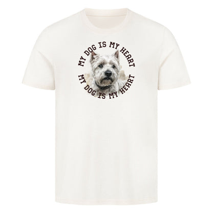 Premium T-Shirt "West Highland White Terrier HEART" Natural Raw – hunde-shirt.de
