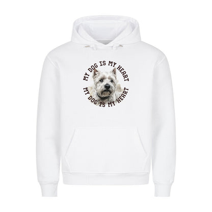 Premium Hoodie "West Highland White Terrier HEART" Weiß – hunde-shirt.de