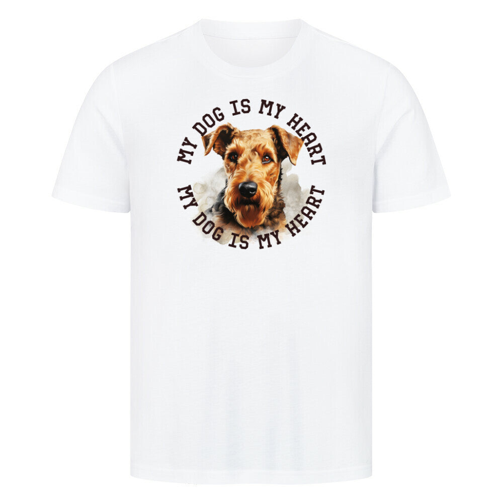 Premium T-Shirt "Welsh Terrier HEART" Weiß – hunde-shirt.de