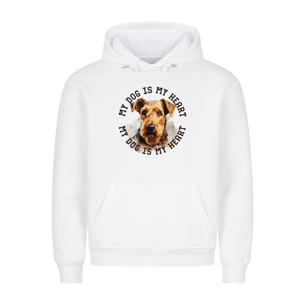 Premium Hoodie "Welsh Terrier HEART" Weiß – hunde-shirt.de