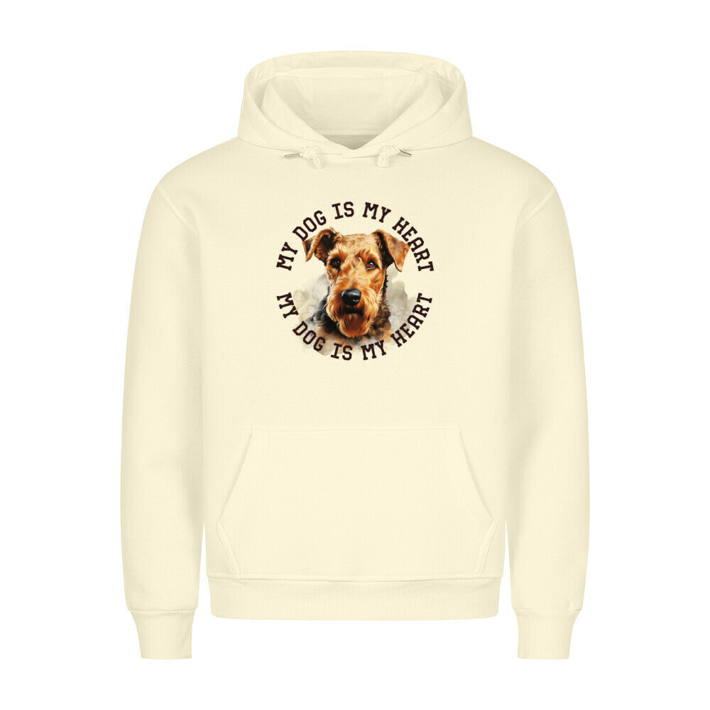 Premium Hoodie "Welsh Terrier HEART" Beige – hunde-shirt.de