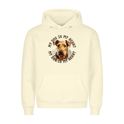 Premium Hoodie "Welsh Terrier HEART" Beige – hunde-shirt.de