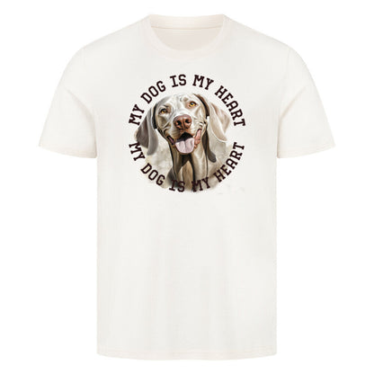 Premium T-Shirt "Weimaraner HEART 2" Natural Raw – hunde-shirt.de