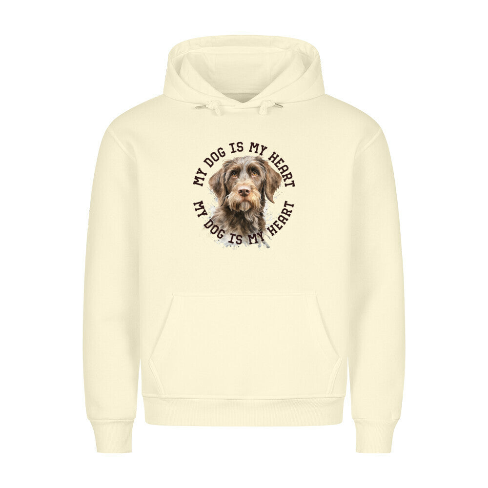 Premium Hoodie "Rauhaar Korthals" Beige – hunde-shirt.de
