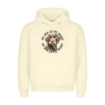Premium Hoodie "Rauhaar Korthals" Beige – hunde-shirt.de