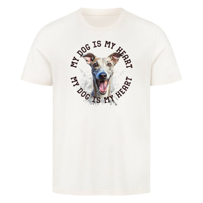 Premium T-Shirt "Whippet HEART 2" Natural Raw – hunde-shirt.de