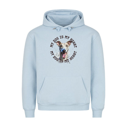 Premium Hoodie "Whippet HEART 2" Babyblau – hunde-shirt.de