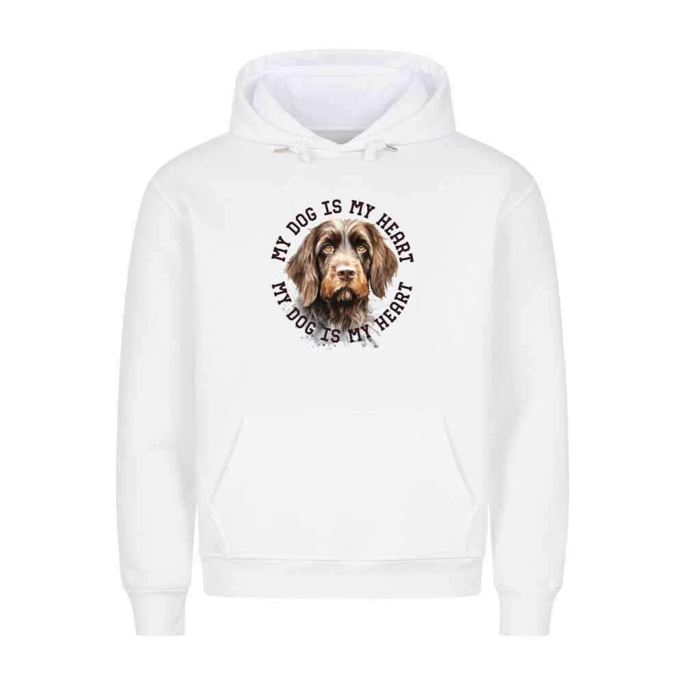Premium Hoodie "Rauhaar Korthals" Weiß – hunde-shirt.de