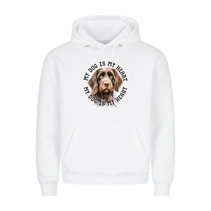 Premium Hoodie "Rauhaar Korthals" Weiß – hunde-shirt.de