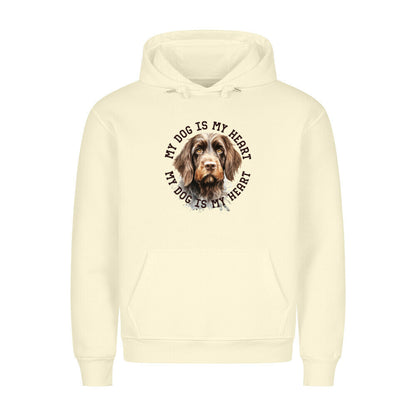 Premium Hoodie "Rauhaar Korthals" Beige – hunde-shirt.de