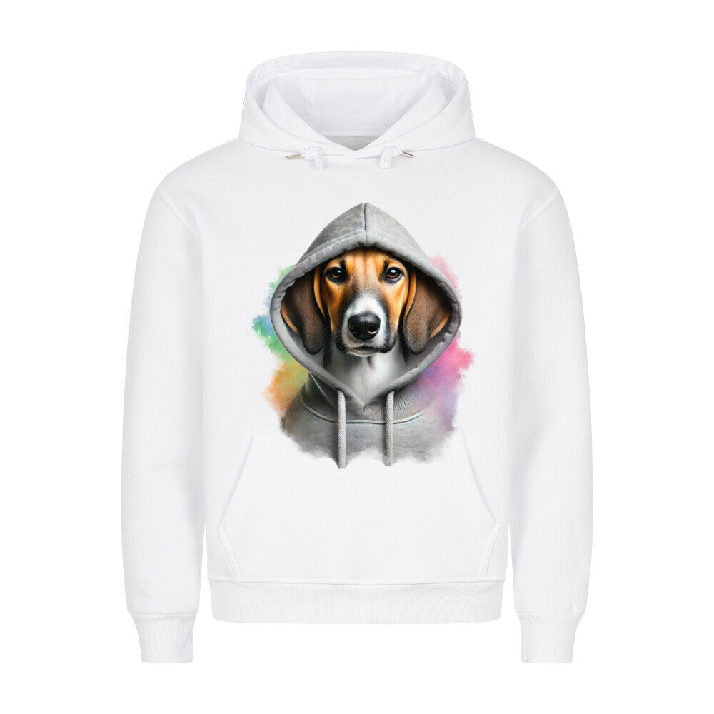 Premium Hoodie "American Foxhound Hooded" Weiß – hunde-shirt.de
