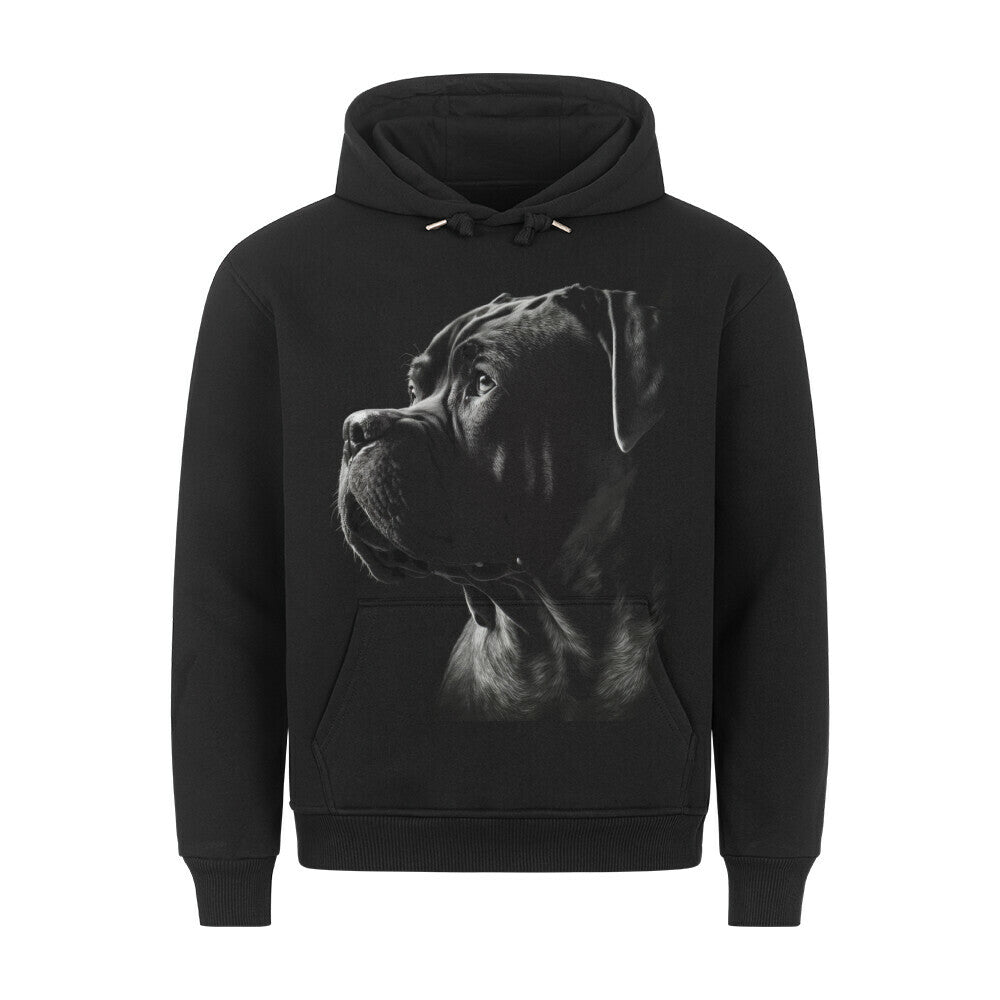 Premium Hoodie "Cane Corso Portrait" Schwarz – hunde-shirt.de