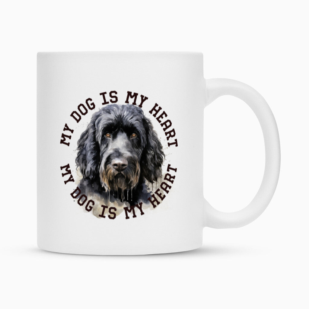 Tasse "Black Russian Terrier HEART" Weiß – hunde-shirt.de