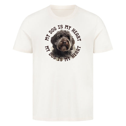 Premium T-Shirt "Barbet HEART" Natural Raw – hunde-shirt.de