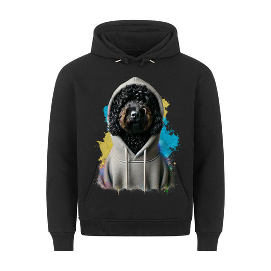 Premium Hoodie "Barbet Hooded" Schwarz – hunde-shirt.de