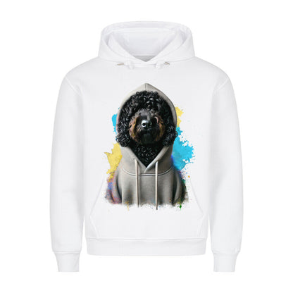 Premium Hoodie "Barbet Hooded" Weiß – hunde-shirt.de