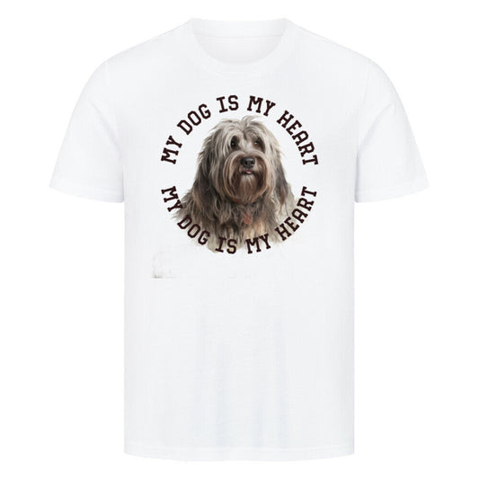 Premium T-Shirt "Bergamasker Hirtenhund H" Weiß – hunde-shirt.de