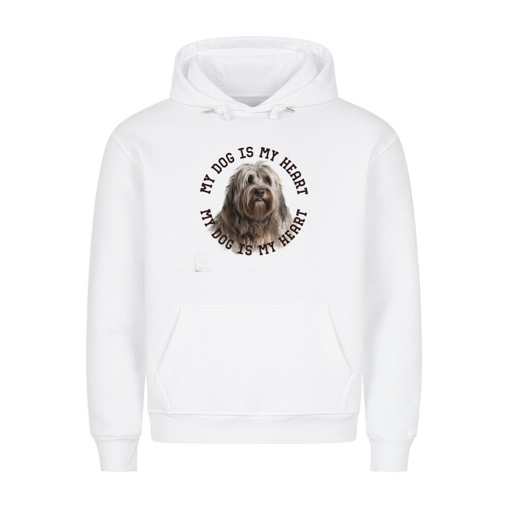 Premium Hoodie "Bergamasker Hirtenhund H" Weiß – hunde-shirt.de