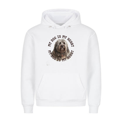 Premium Hoodie "Bergamasker Hirtenhund H" Weiß – hunde-shirt.de