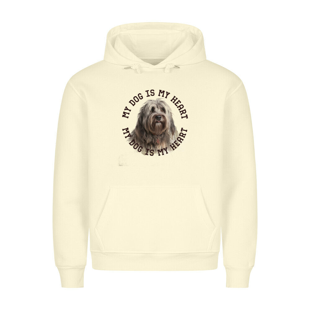 Premium Hoodie "Bergamasker Hirtenhund H" Beige – hunde-shirt.de