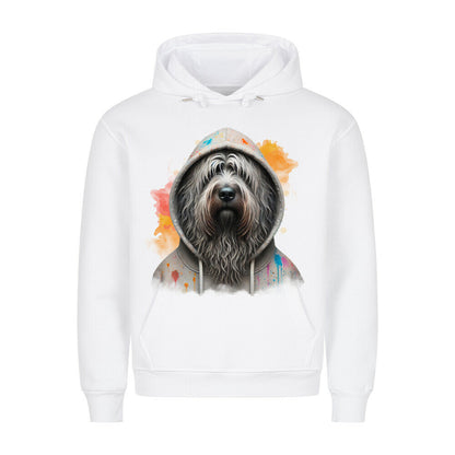 Premium Hoodie "Bergamasco Hooded" Weiß – hunde-shirt.de
