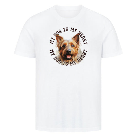 Premium T-Shirt "Australian Terrier HEART" Weiß – hunde-shirt.de