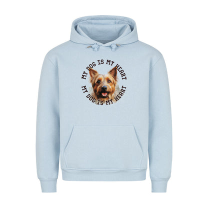 Premium Hoodie "Australian Terrier HEART" Babyblau – hunde-shirt.de