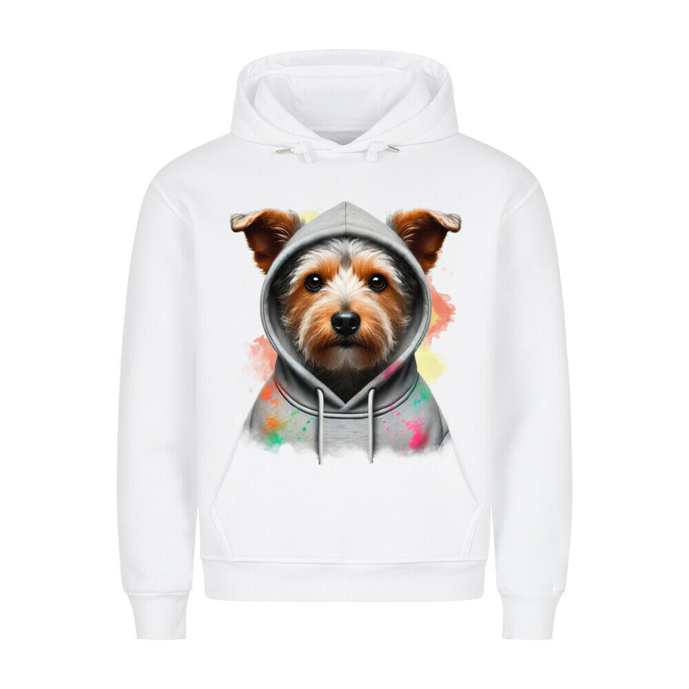 Premium Hoodie "Australian Terrier Hooded" Weiß – hunde-shirt.de