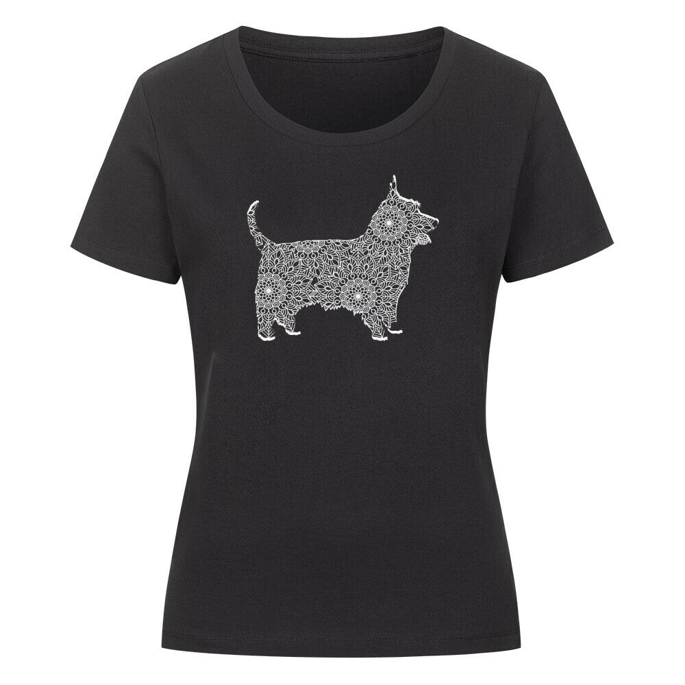 Premium Organic Damen-Shirt "Australian Terrier pur" Schwarz – hunde-shirt.de