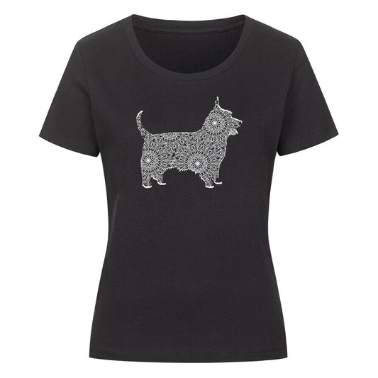 Premium Organic Damen-Shirt "Australian Terrier pur" Schwarz – hunde-shirt.de