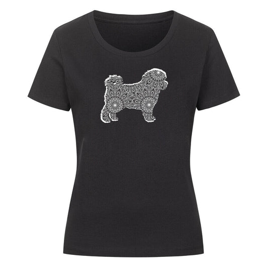 Premium Organic Damen-Shirt "Bologneser pur" Schwarz – hunde-shirt.de