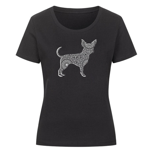 Premium Organic Damen-Shirt "Chihuahua pur" Schwarz – hunde-shirt.de
