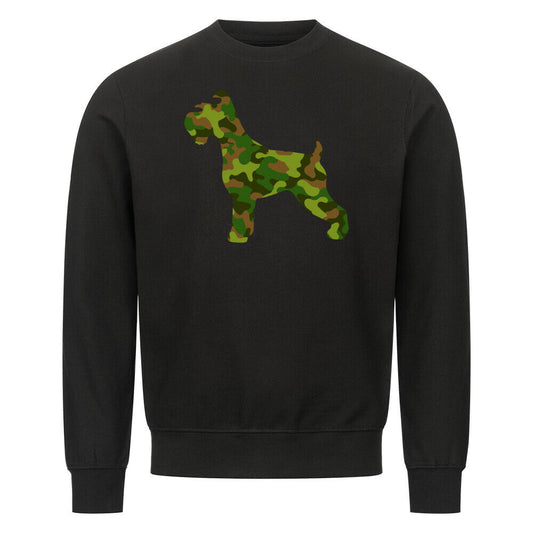 Premium Sweatshirt "Zwergschnauzer camo" Schwarz – hunde-shirt.de