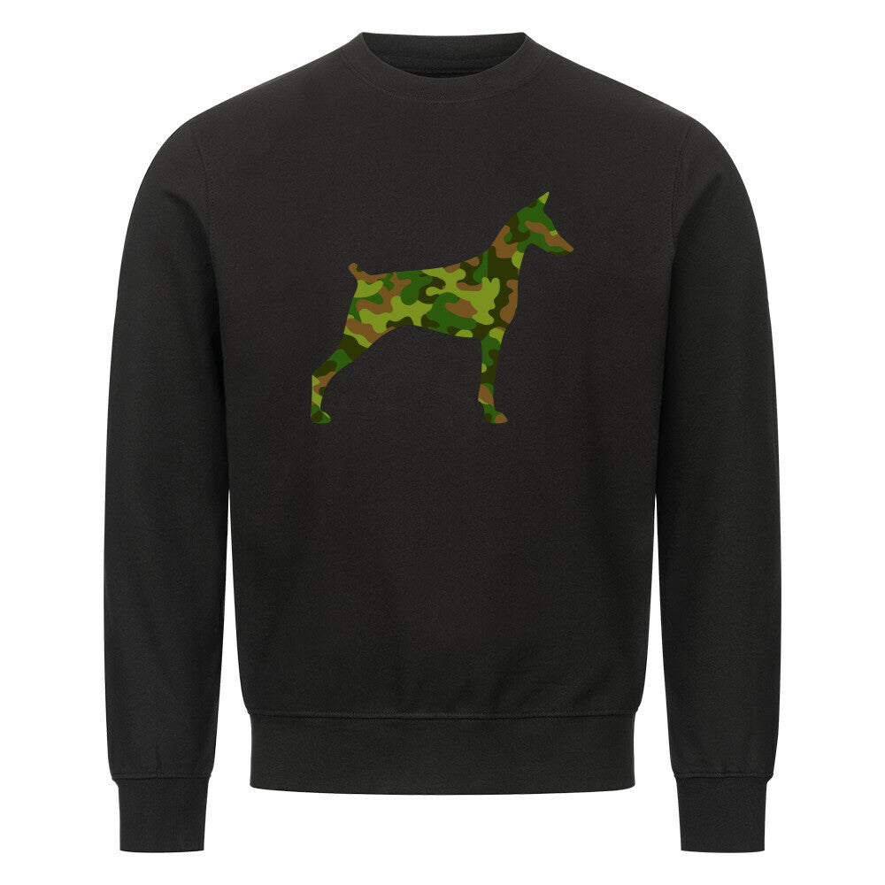 Premium Sweatshirt "Dobermann Camo" Schwarz – hunde-shirt.de