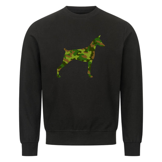 Premium Sweatshirt "Dobermann Camo" Schwarz – hunde-shirt.de
