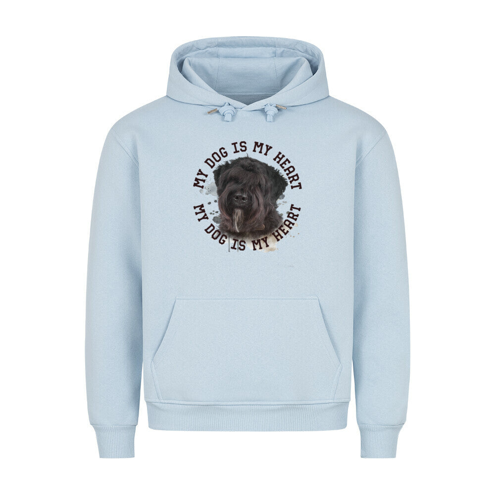 Premium Hoodie "Bouvier HEART" Babyblau – hunde-shirt.de