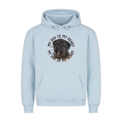 Premium Hoodie "Bouvier HEART" Babyblau – hunde-shirt.de