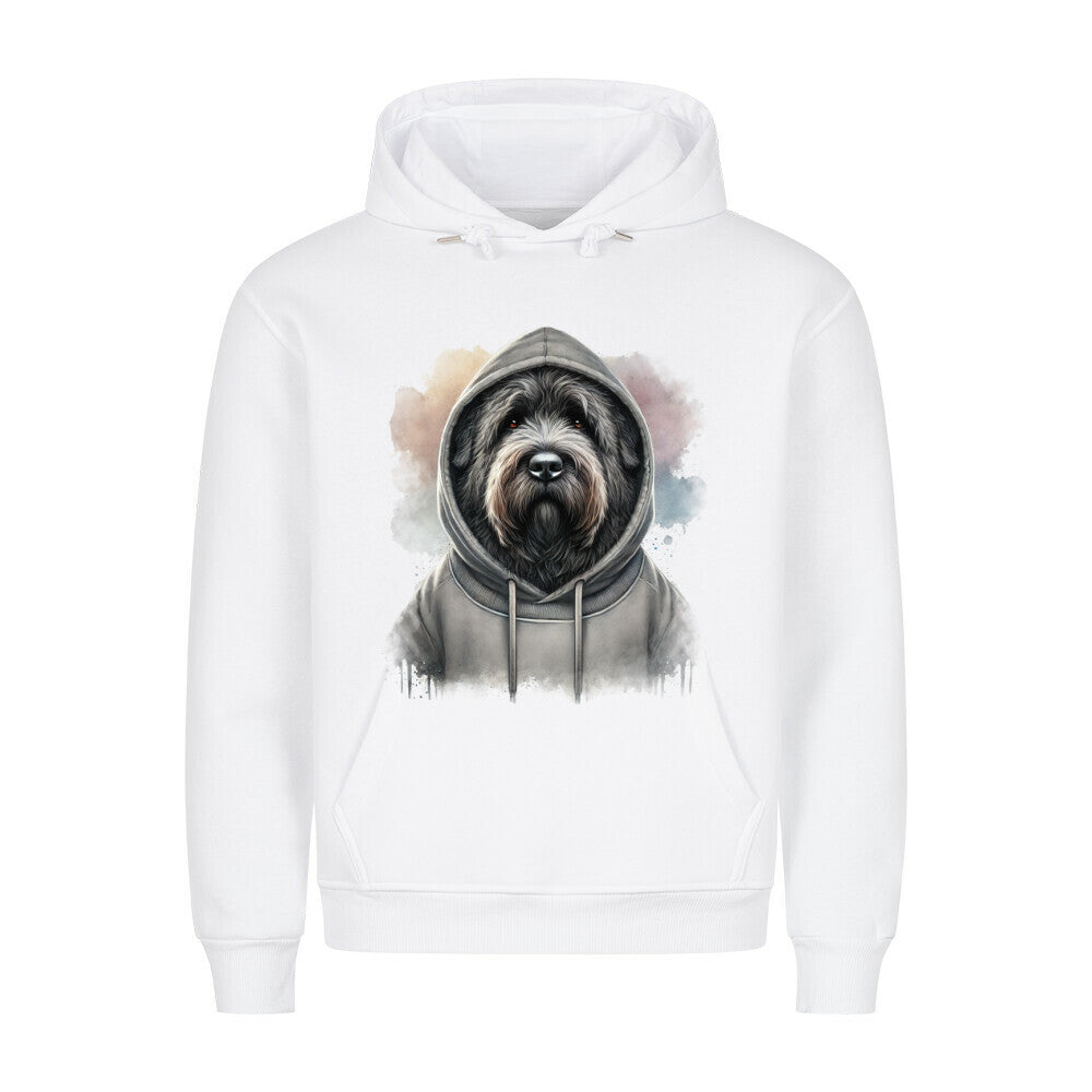 Premium Hoodie "Bouvier Hooded" Weiß – hunde-shirt.de