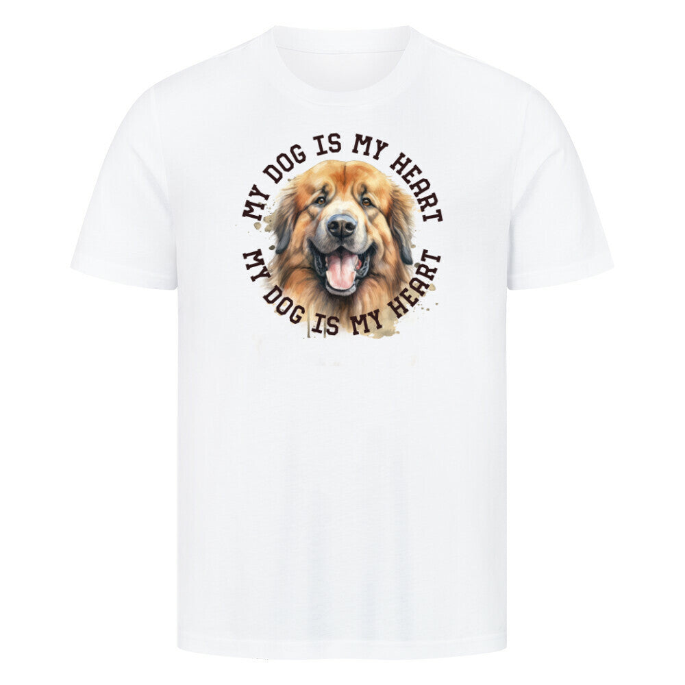 Premium T-Shirt "Owtscharka HEART" Weiß – hunde-shirt.de