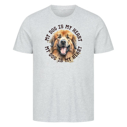 Premium T-Shirt "Owtscharka HEART" Heather Grey – hunde-shirt.de